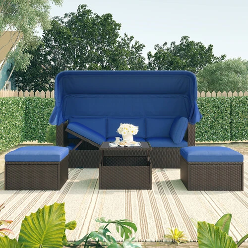 Outdoor sectional with online canopy