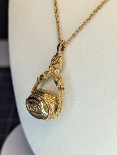 1928 Brand 3 Locked Pendant Gold Tone Chain Necklace - Picture 5 of 13
