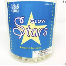 Glow Stars 135-Count Adhesive-included Glow in-the-Dark Room Decor NEW