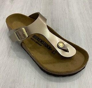 birkenstock electric metallic taupe gizeh