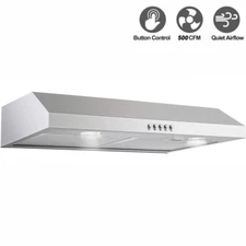 SNDOAS 30 inch Kitchen Under Cabinet Range Hood 600CFM Stainless Steel 3-Speed