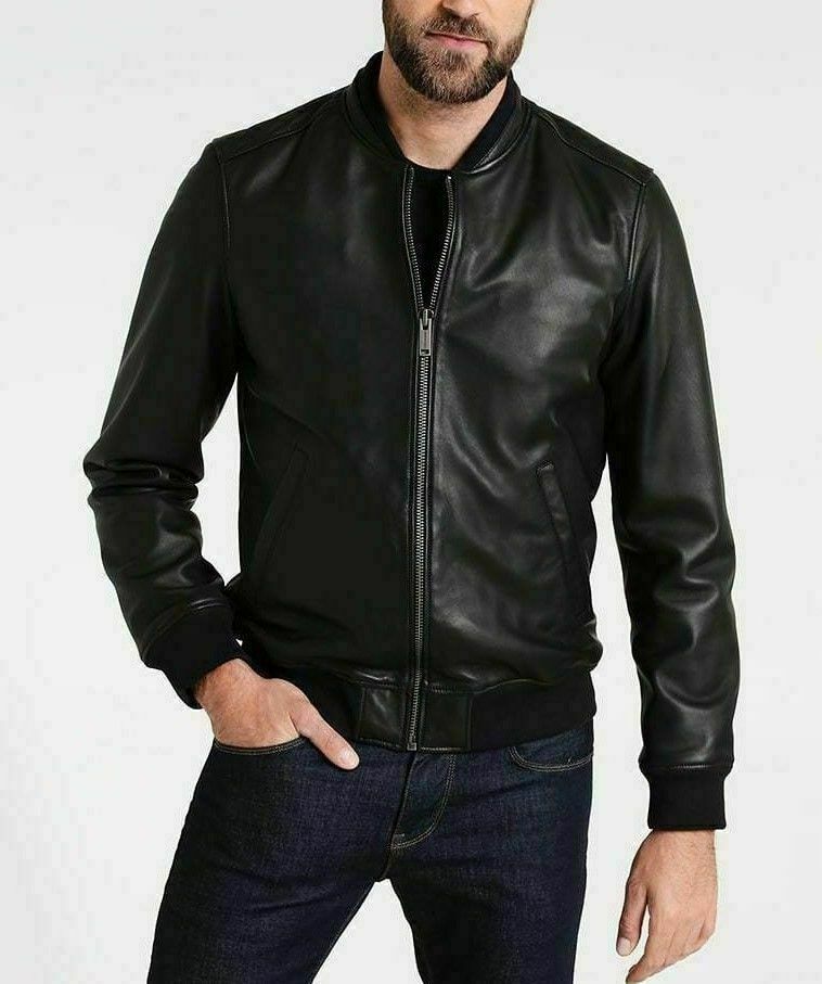ALTRA Giacca cappotto uomo vera pelle di agnello aria stile italiano outwear biker nero