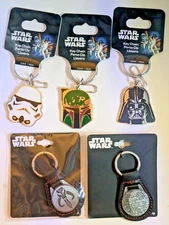 Star Wars Keychains Vader Boba Fett Stormtrooper Death Star Mandalorian YOU PICK