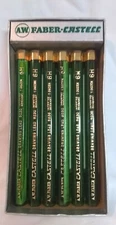 Vintage A.W. Faber Castell Drawing Leads 9030 6H Germany 6 Tubes 12 per tube NOS