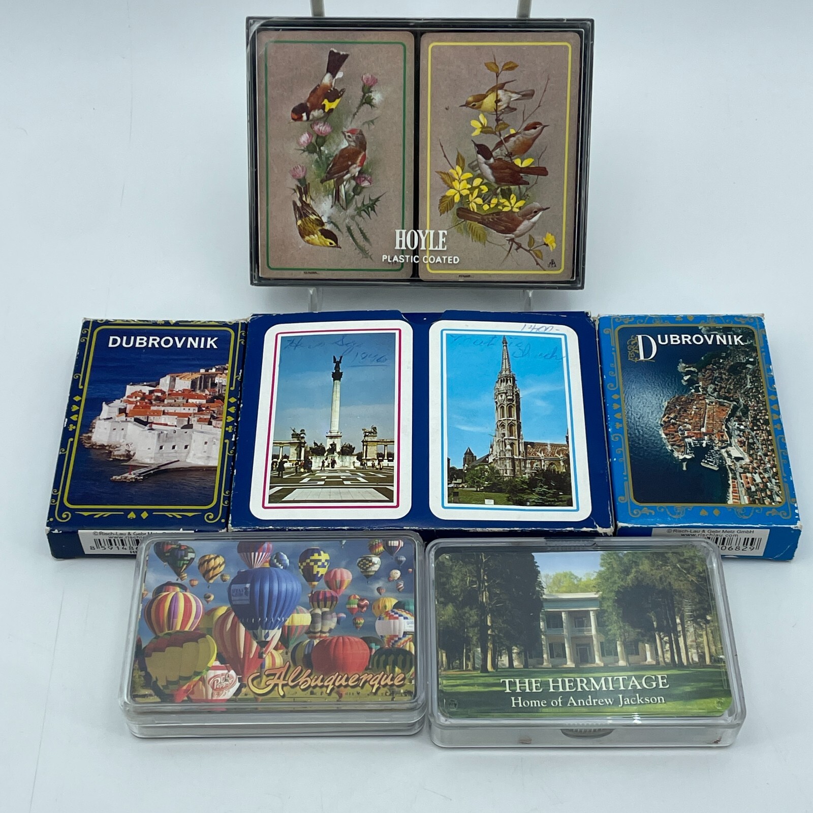 Vintage HOYLE Bridge Playing Cards Set of 6 Decks Birds Mixed Brands Travel