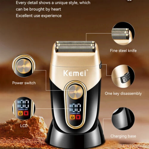 Electric Shaver Titanium Foils USB Rechargeable LCD Display Cordless Wet/Dry AU - Picture 10 of 15