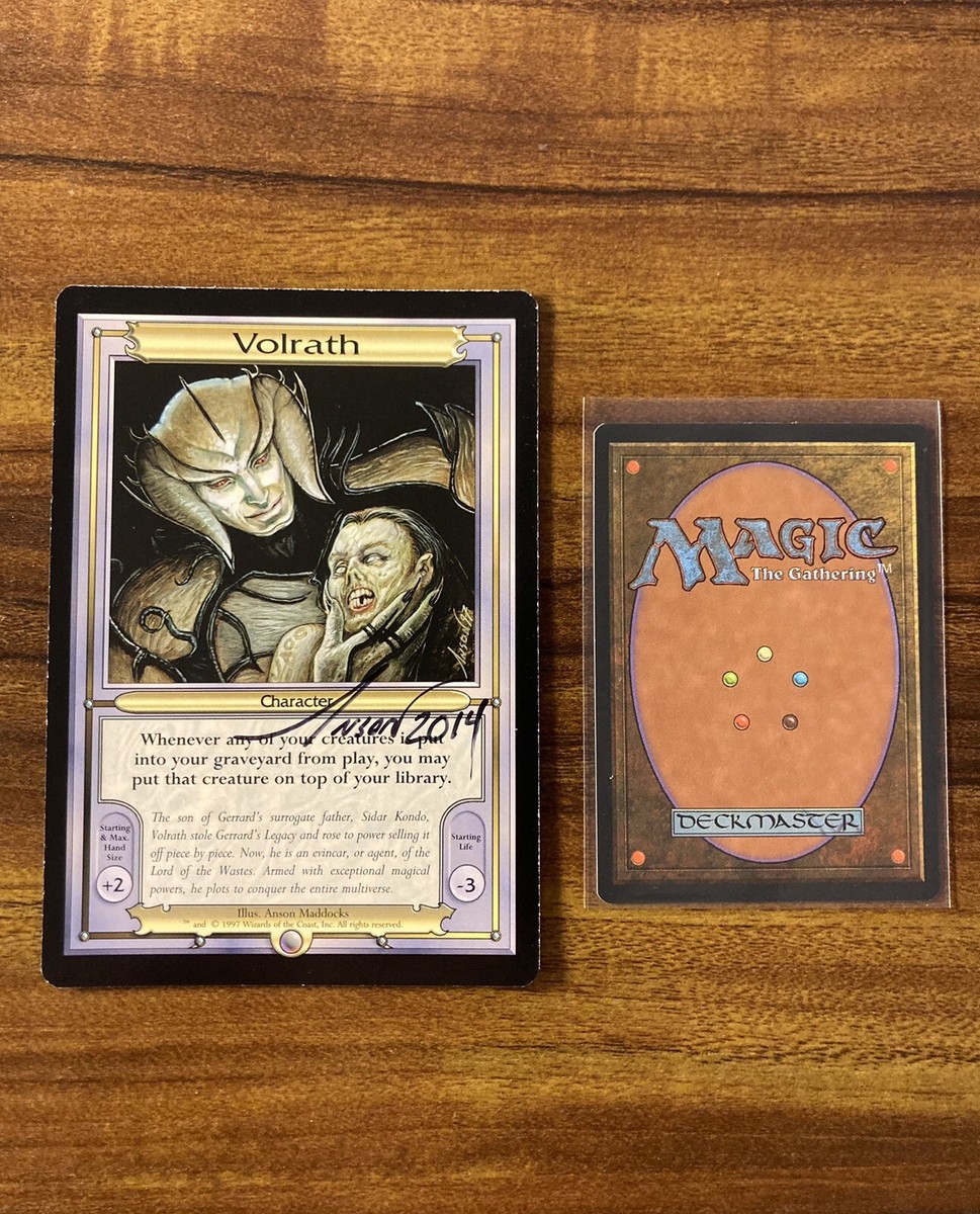 MTG✨Signed VOLRATH-OVERSIZED ✨Vanguard NM RARE Series #2 1997