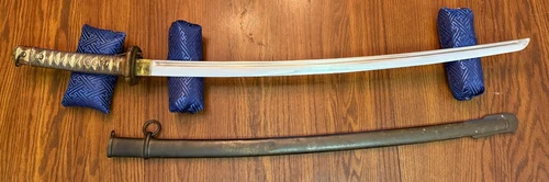 WWII Type 95 NCO Katana Shin Gunto Japanese Sword "K" STAMP KOBE SHOTEN Matching