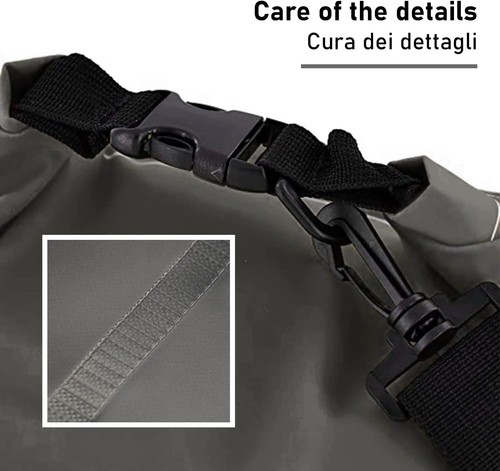 Dry Bag, Borsa Sacca Zaino Impermeabile Waterproof, chiusura a rotolo e tracolla - Foto 5 di 7