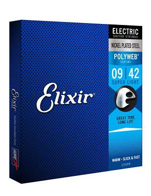 Elixir Electric Guitar Nickel Plated Steel POLYWEB  Coating (Super Light 9-42)