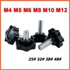 Clamping Knobs M4 M5 M6 M8 M10 M12 Plastic Star Hexalobular Head Grip Knob Bolts