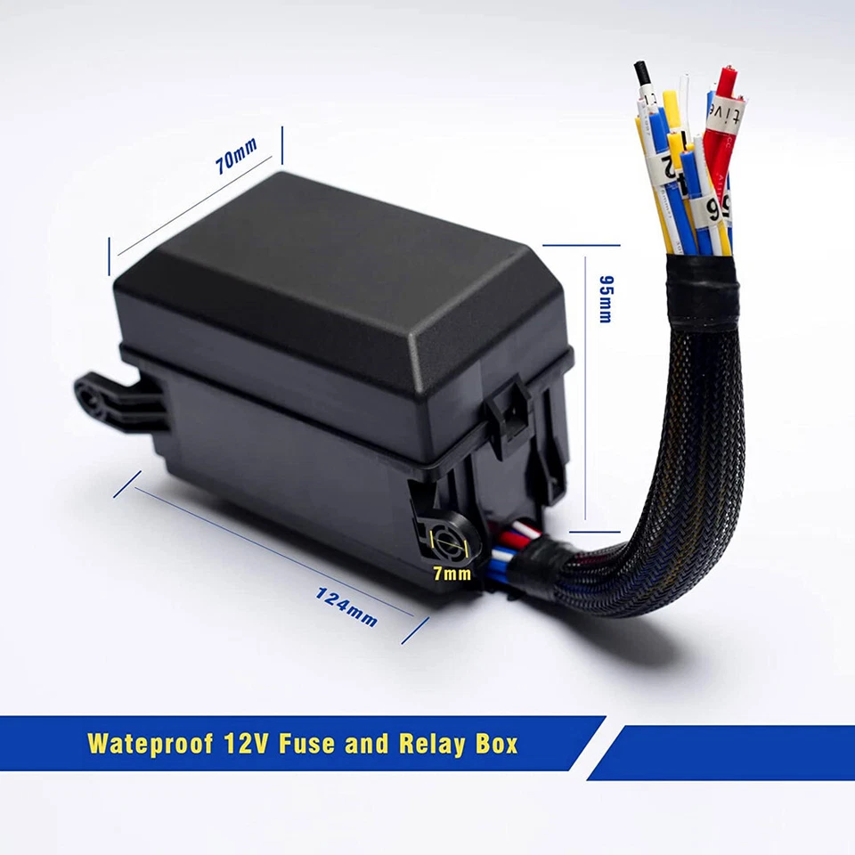 12V Blade Fuse Bosch Relay Box Block Kit Waterproof For Cars Trucks Marine Boat - Image 2 of 4