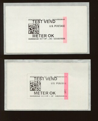 CVPT3 &CVPT6 Machine Set Up and Test Label Computer Vended Postage Stamps By1352