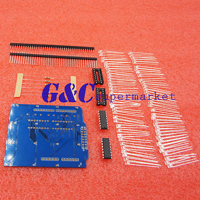 NEW Red 4X4X4 Light Cube Kit Arduino DIY Kit uno shield LED Precise