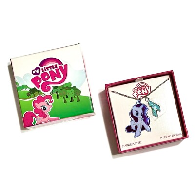 My Little Pony Rarity Stainless Steel Dual Pendant Necklace