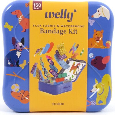 Welly Doggies Heroic Flex Fabric & Waterproof Bandage Kit 150 Count, Ships Fast!