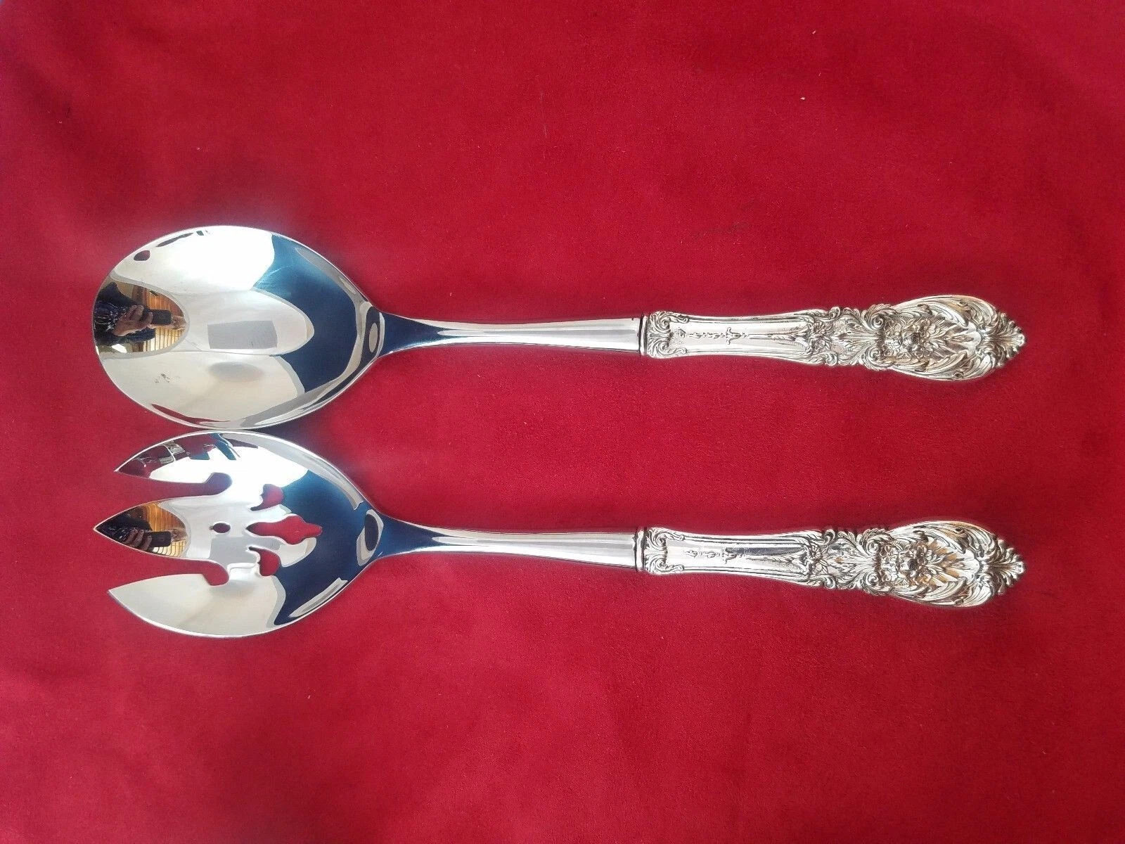 Richelieu by International Sterling Silver Handle Custom Made Salad Set Servers