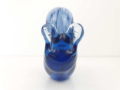 Fermacarte vintage Wedgwood in vetro screziato blu e bianco con lumaca - Foto 3 di 9