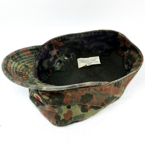 Cappello berretto da campo esercito militare mimetico Flecktarn tedesco vintage 1998 taglia 58 - Foto 6 di 8