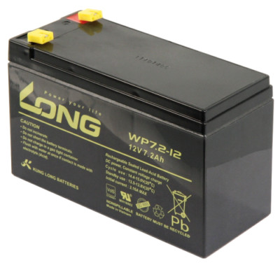 ETT Bleiakku KUNG LONG ''WP7,2-12'' 12V/7,2Ah, VdS, 151x65x102mm, 