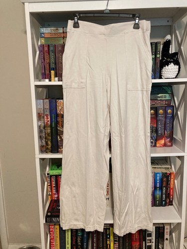 Max Studio London weiße Hose weites Bein Damen Medium M