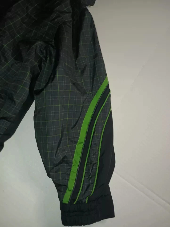 Chaqueta con Capucha London Fog Para Niños Forrada de Vellón Cremallera Completa Exterior Negra Talla L B001 Foto 4 de 4