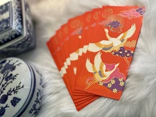 New 8pcs New Year Red Pocket Marriage Birthday Red Envelope Hong Bao Birds