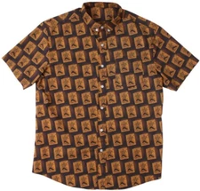 NEW Creepy Co. Evil Dead NECRONOMICON BUTTON-UP DRESS SHIRT Size EXTRA SMALL XS