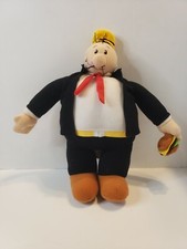 Rare 2007 J. Wellington WIMPY Plush Toy Popeye Collection Hamburger Kellytoy 14"