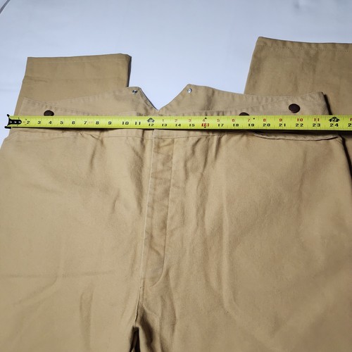 Frontier Classics Mens 50x30 Tan Canvas Old West Suspender Buckle Back Pants - Picture 2 of 13