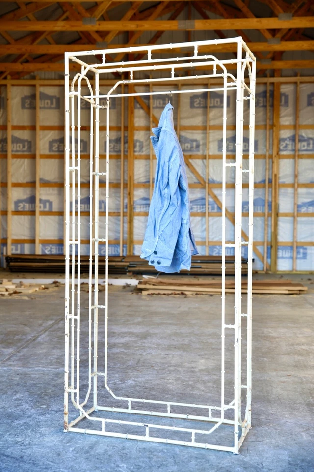 Antiguo Perchero Salón Árbol Ropa Industrial Vintage Hierro Forjado Estante Armario Foto 2 de 4