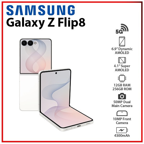 NEW Samsung Galaxy Z Flip8 5G Cream 12GB+256GB Dual SIM Android Mobile Phone-image