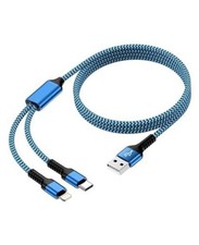 USB to USB C Lightning Cable - 2 in 1 Multi Charging Cable