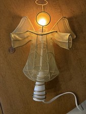 Vintage MCM Wire Mesh Gold Abstract Angel Christmas Tree Topper Retro