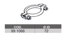 ASSO Auspuffschelle Ø72mm für CITROEN C4 II RENAULT Rapid Trafic AX XM PEUGEOT 