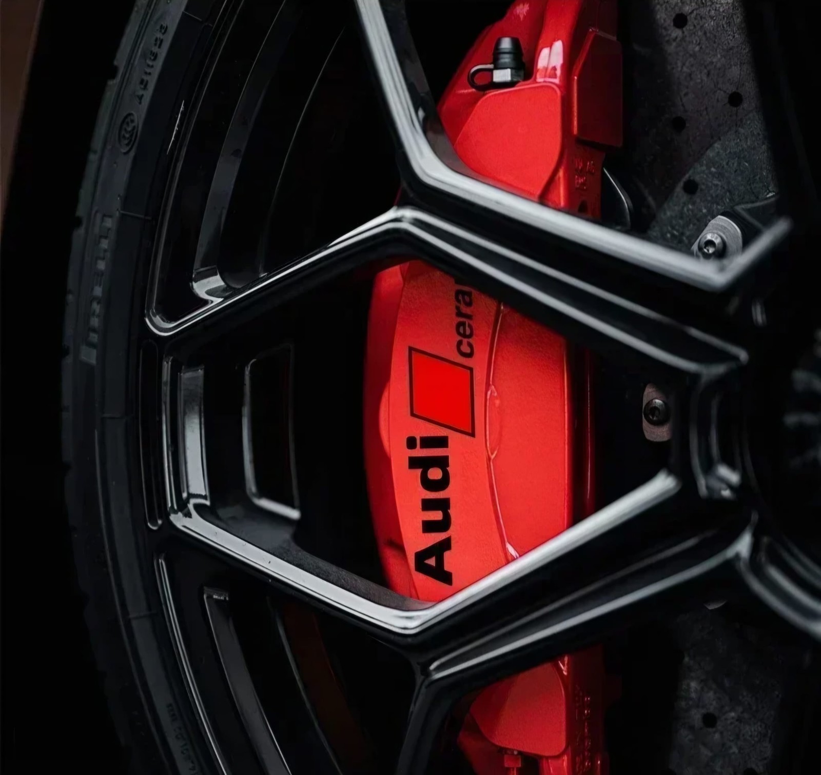 Stickers Audi ceramic noir thermo-résistants pour étriers de frein sport