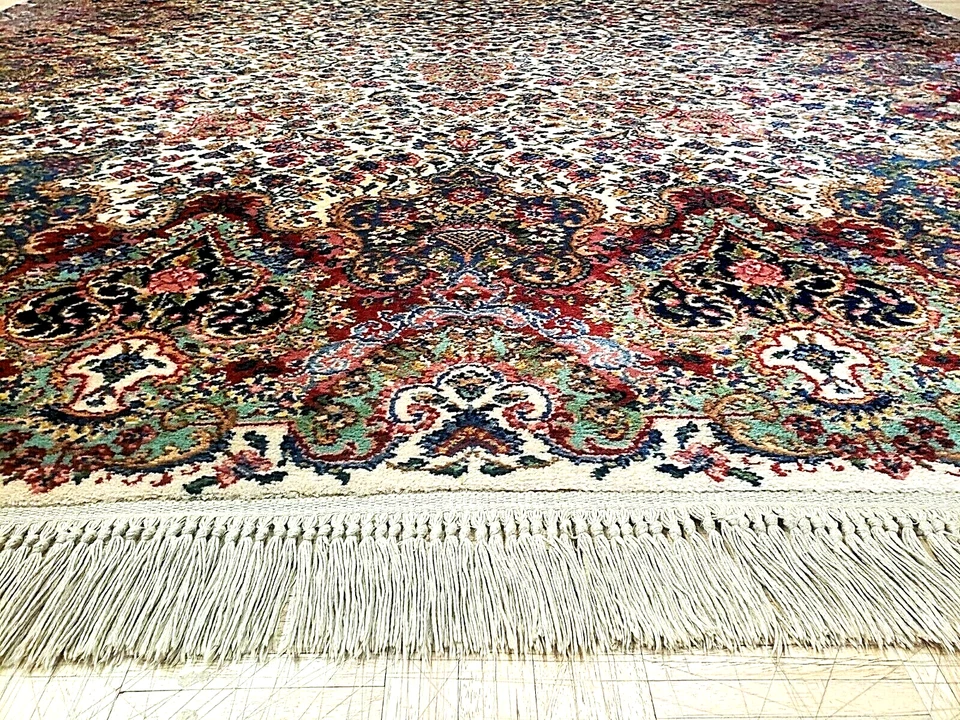 10x14 KARASTAN 742 IVORY FLORAL KIRMAN - 100% WOOL RUG EXCELLENT CONDITION! - Image 2 of 4