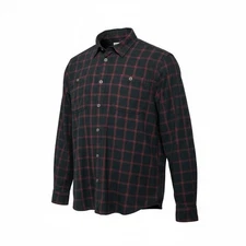 Duluth Trading Co. Long Sleeve Button Down Shirt Mens Size Large Black And Red