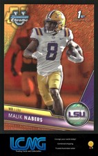 2023 Bowman University Chrome #74 Malik Nabers Orange Shimmer Refractor #/25 R7C