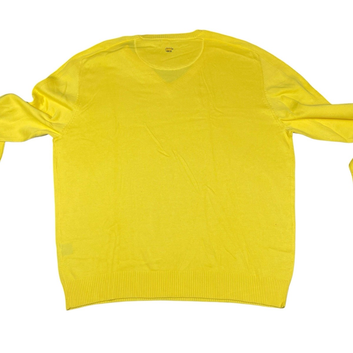 NWT Jack Nicklaus Men's Yellow Lightweight Cotton V-Neck Golf
