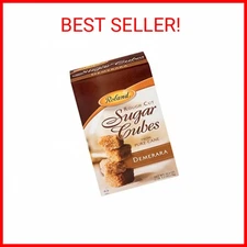 Roland Foods Demerara Rough Cut Brown Sugar Cubes, Sugar in the Raw, 35.2 Oz