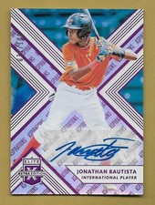 JONATHAN BAUTISTA 2018 PANINI ELITE SP ROOKIE RC AUTOGRAPH AUTO CARD # /100 MLB