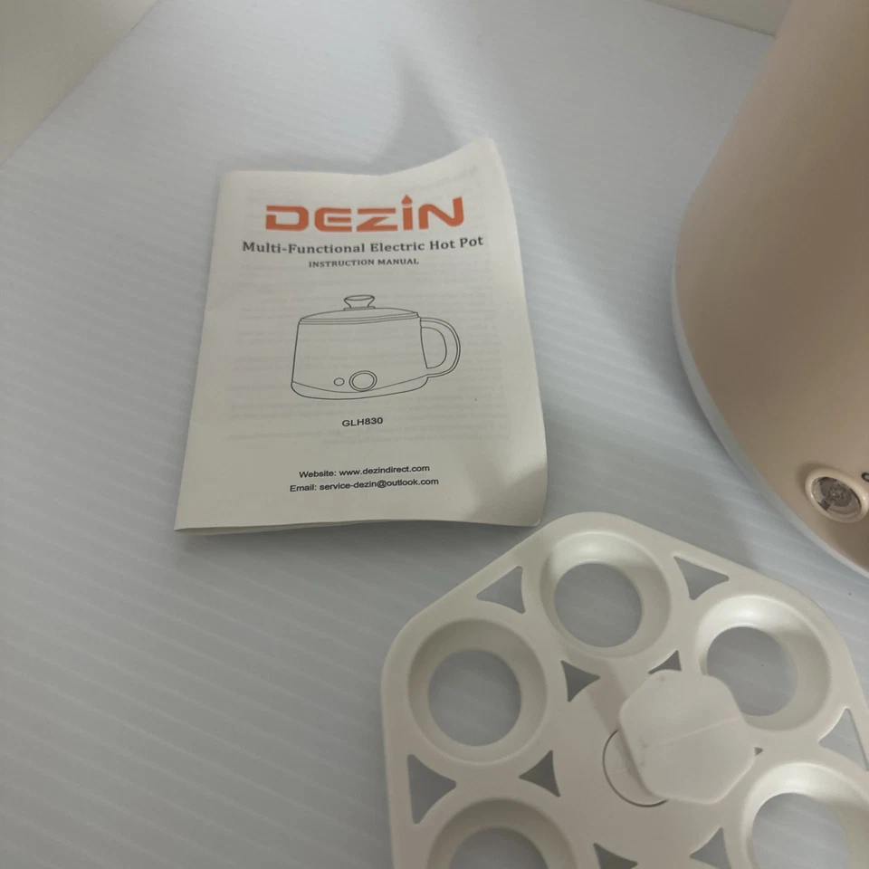 Dezin Electric Pot, 1.6L Ramen Cooker Stainless Steel - Beige - Image 4 of 4