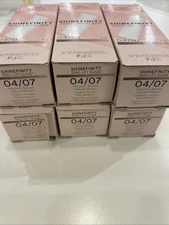 Wella Shinefinity Zero Lift Glaze Demi-Permanent Gel-Cream Color 2 oz 04/07 6PCK