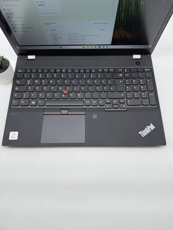 Lenovo ThinkPad T15 G1 · i7-10510U · 16GB · 256GB, Foto 3 von 5