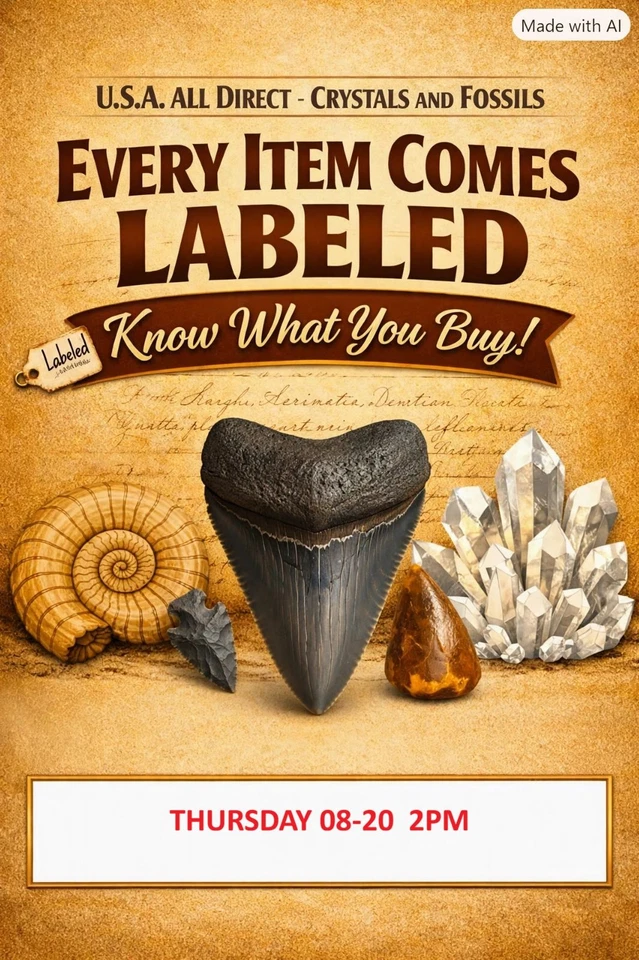THE ROCK STOP - ANCIENT - Fossils, Crystals, Arrowheads, Pet Wood, Amber