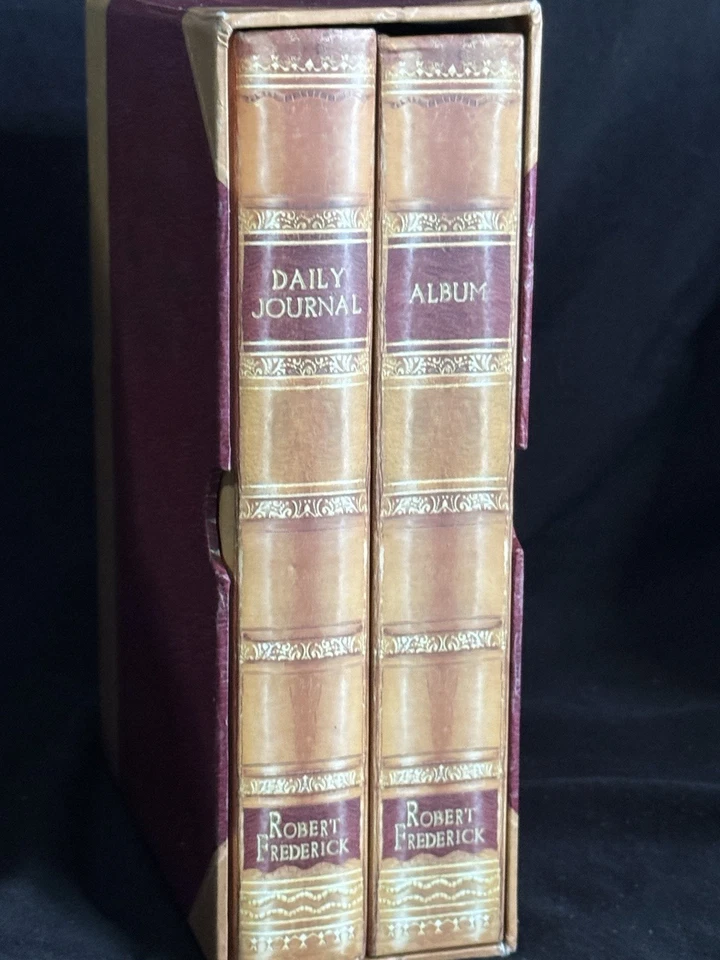 Juego de libros vintage - Par en caja "Álbum y diario" - Diario diario y álbum de fotos Foto 3 de 4