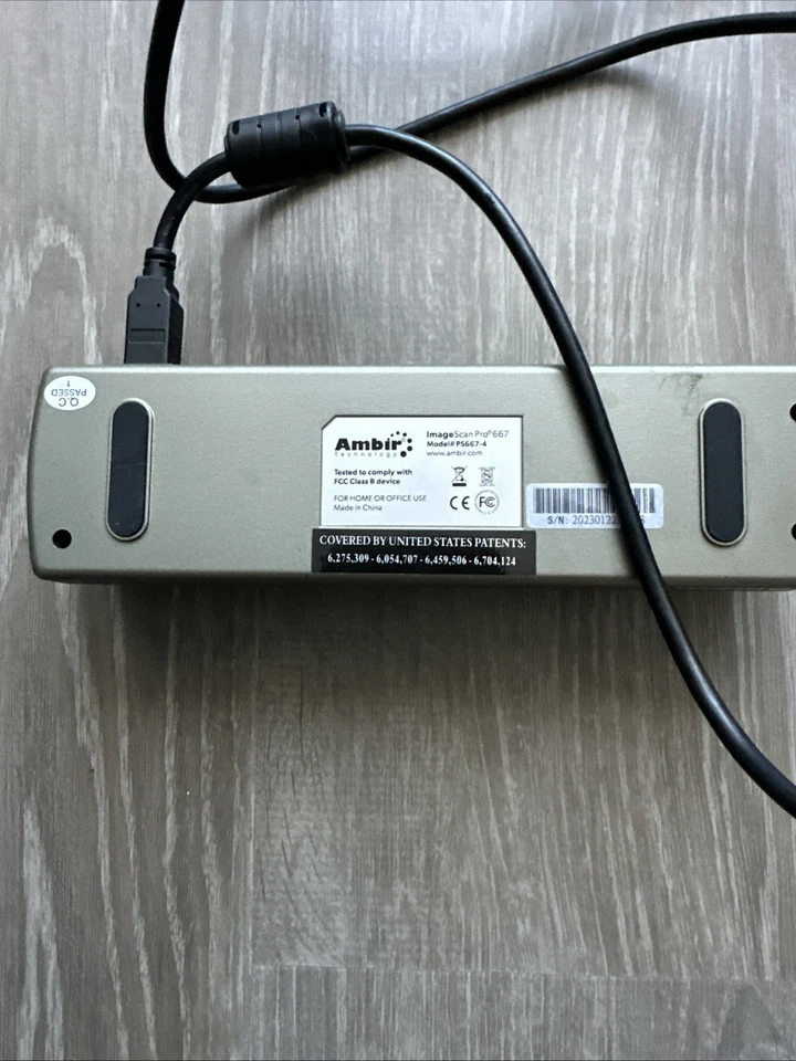 Ambir ImageScan Pro PS667-4 Simplex A6 ID Scanner Mobile w/ USB Cable - Image 3 of 4