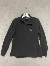 The North Face Sweater Womens Quarter Zip Size Large black Fleece Polyester