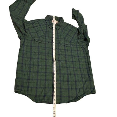 Filson Plaid Button Front Long Sleeve Blue Green Shirt Mens Large Outdoor - Picture 8 of 9